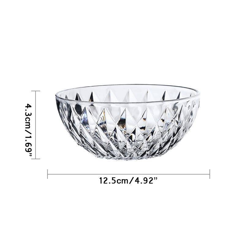 Kreative Salatschüssel aus Kunststoff, Geschirr, Obst, Gemüse, durchsichtige Schüssel aus Acryl, rund, Abendessen, Küche, Geschirr, Kochgeschirr in mehreren Größen von Joom DACH