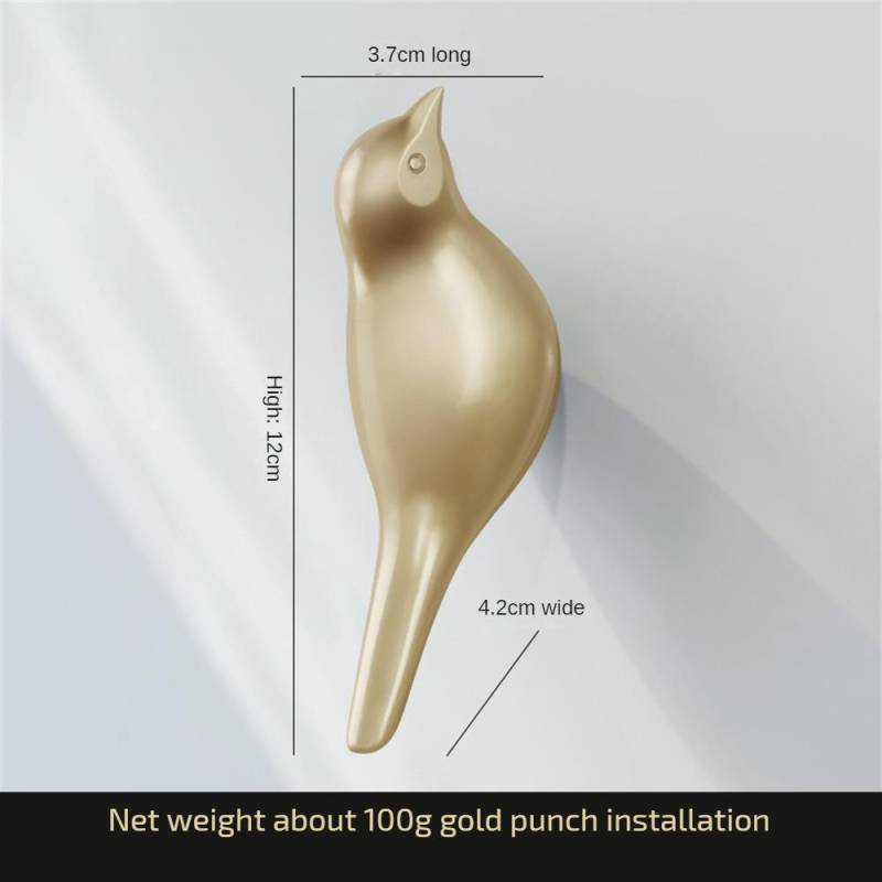Kreative Vogel Dekoration Haken Wand Schlafzimmer Tür Kleiderbügel 3D Einzelhaken Kleiderhaken Einfache Wandbehang Dekoration tiefen zitrone von Joom DACH