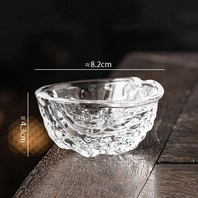 Kreative Walnussförmige Glastasse Transparente Glas-Teetasse Unregelmäßiges Kung-Fu-Teeset Bar Weinglas Wassergläser Haushaltsprodukt 55ml von Joom DACH