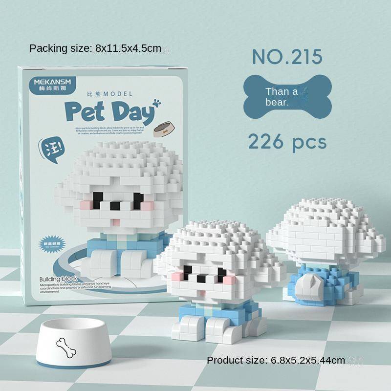 Kreativer Tierbaustein Husky Schnauzer Lernspielzeug Geschenk für Mädchen Bichon-226Pcs Kreativer Tierbaustein Husky Schnauzer Lernspielzeug Geschenk für Mädchen Bichon-226Pcs von Joom DACH