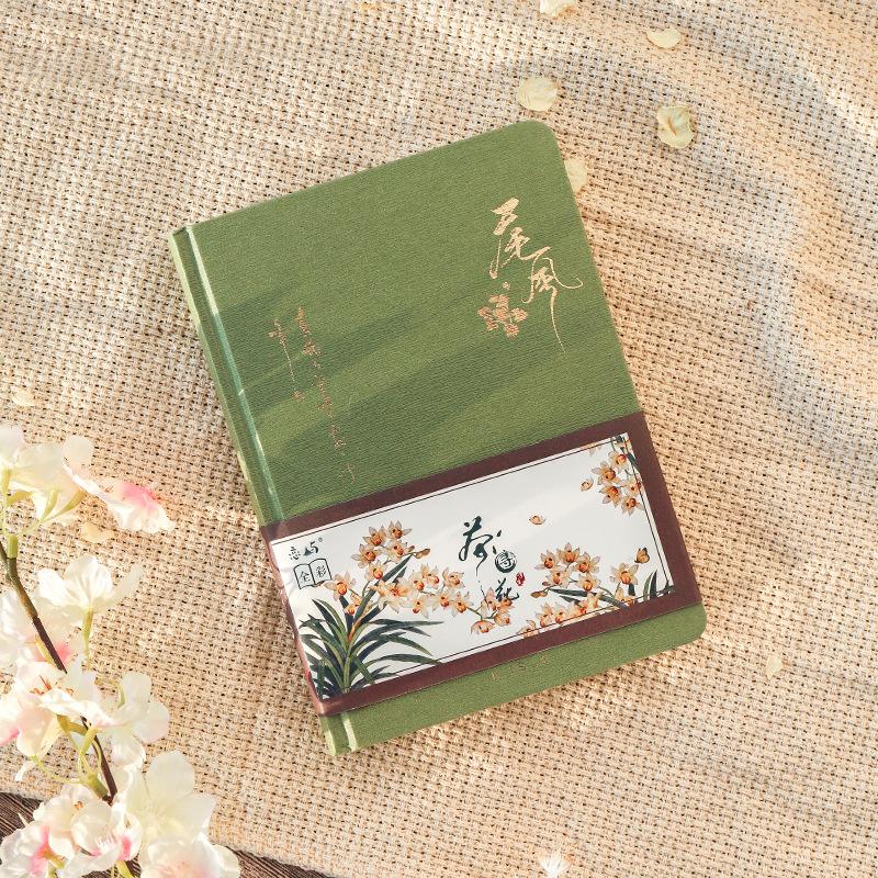 Kreatives Notizbuch mit bunten Seiten, Hardcover-Tagebuch im chinesischen Stil, Wochenplaner, Handbuch, farbige Innenseiten für Studenten grün von Joom DACH