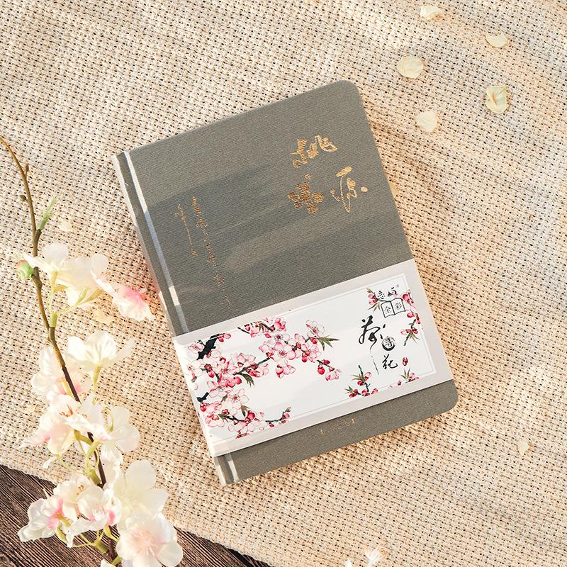 Kreatives Notizbuch mit bunten Seiten, Hardcover-Tagebuch im chinesischen Stil, Wochenplaner, Handbuch, farbige Innenseiten für Studenten grau von Joom DACH