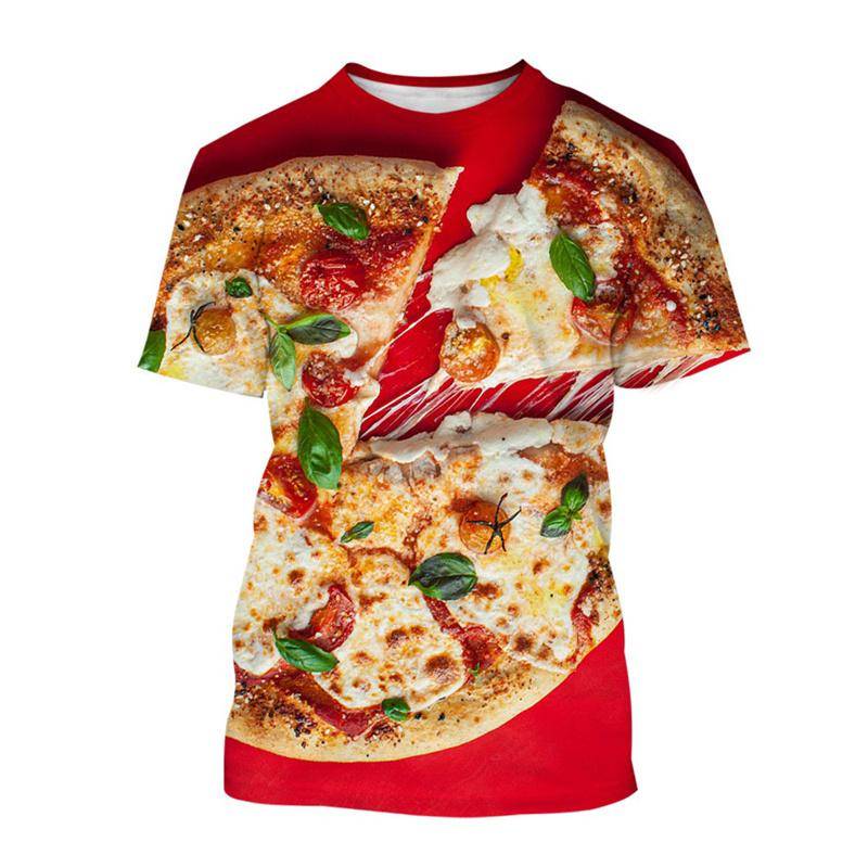 Kreatives T-Shirt mit 3D-Pizza-Aufdruck für Herren, kurzärmelig, beliebte Sommermode, lässige T-Shirts, lustige Lebensmittel-T-Shirts, Kleidung XXL Kreatives T-Shirt mit 3D-Pizza-Aufdruck für Herren, kurzärmelig, beliebte Sommermode, lässige T-Shirts, lustige Lebensmittel-T-Shirts, Kleidung XXL von Joom DACH