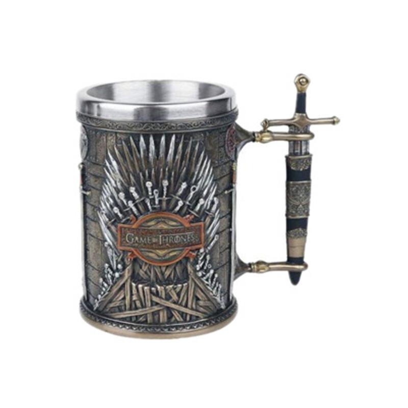 Kreatives Weinglas „Ein Lied von Eis und Feuer“-Becher, Game of Thrones, geprägter Bierkrug, großes Fassungsvermögen, Whisky-Becher, Kaffee- und Milchbecher von Joom DACH