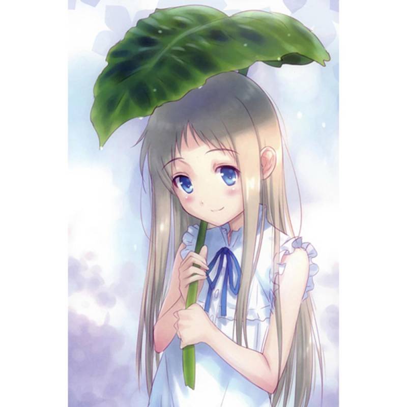 Kreuzstich-Set zum Selbermachen, Diamant-Stickerei, Lotusblatt-Mädchen, volle Runde, Diamant-Gemälde, Mosaik, Heimdekoration 20X30CM von Joom DACH