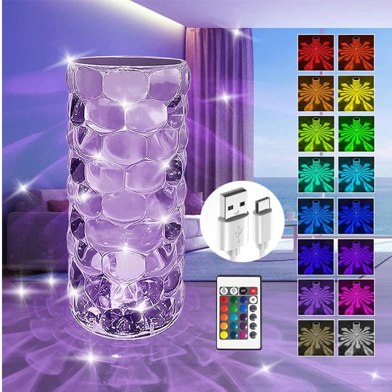 Kristall-Diamant-Tischlampe, Rosenlicht, 16 Farben, romantisches Diamant-Atmosphärenlicht, USB-Touch-Nachtlicht für Schlafzimmer, Schreibtisch, Party-Dekoration charge RGB Kristall-Diamant-Tischlampe, Rosenlicht, 16 Farben, romantisches Diamant-Atmosphärenlicht, USB-Touch-Nachtlicht für Schlafzimmer, Schreibtisch, Party-Dekoration charge RGB von Joom DACH
