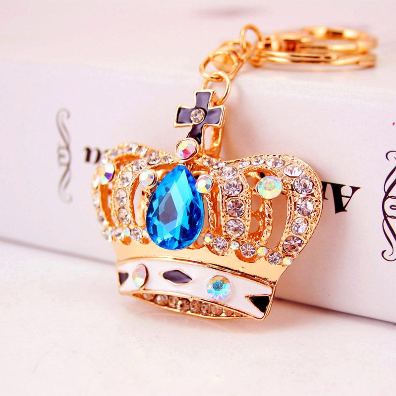 Kristall Edelstein Krone Schlüsselanhänger: Damen Legierungsschmuck & Autoanhänger Zubehör Individually packaged von Joom DACH
