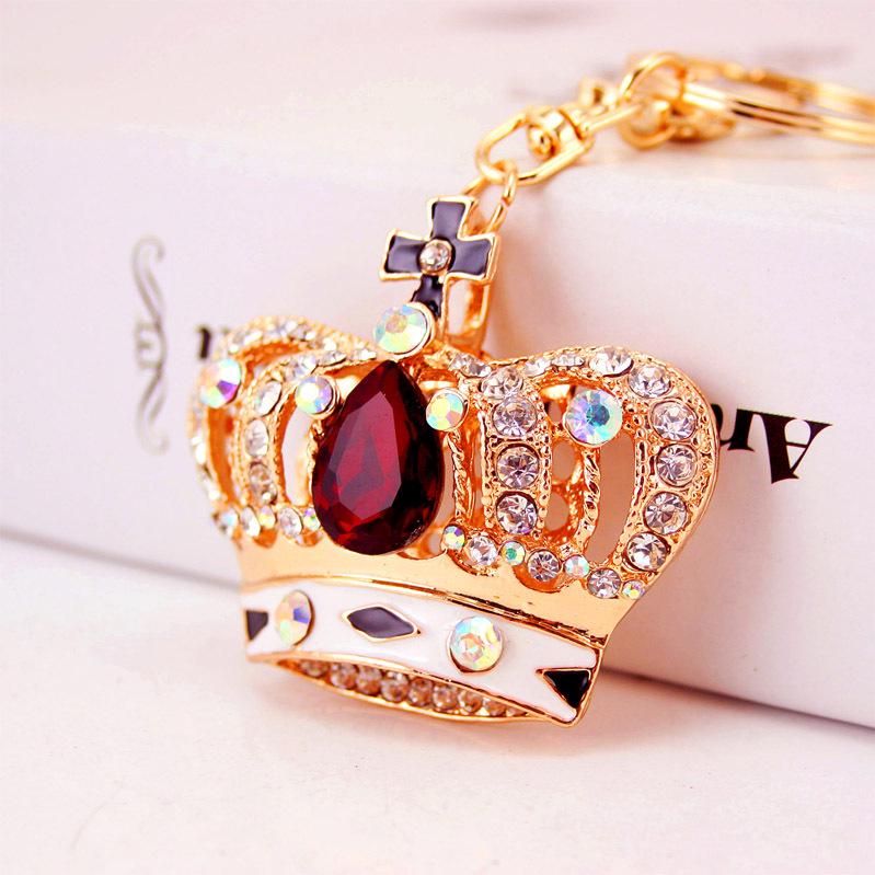 Kristall Edelstein Krone Schlüsselanhänger: Damen Legierungsschmuck & Autoanhänger Zubehör Individually packaged von Joom DACH