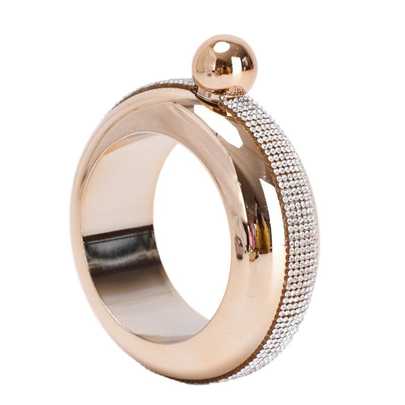 Krug-Armband-Flachmann, tragbarer runder Flachmann für Alkohol, Trinkgeschirr, Armband, Schmuck, Alkoholflasche, Geschenk, 3,5 Unzen, für Frauen 100ml von Joom DACH