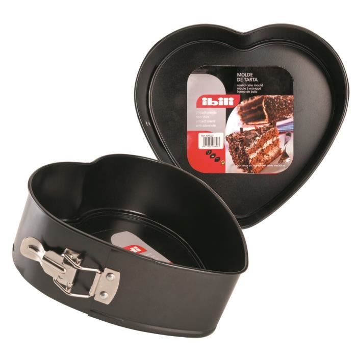 Kuchenform - Ibili - 826022 - Antihaftbeschichtet - Abnehmbar - Herz 22 cm von Joom DACH