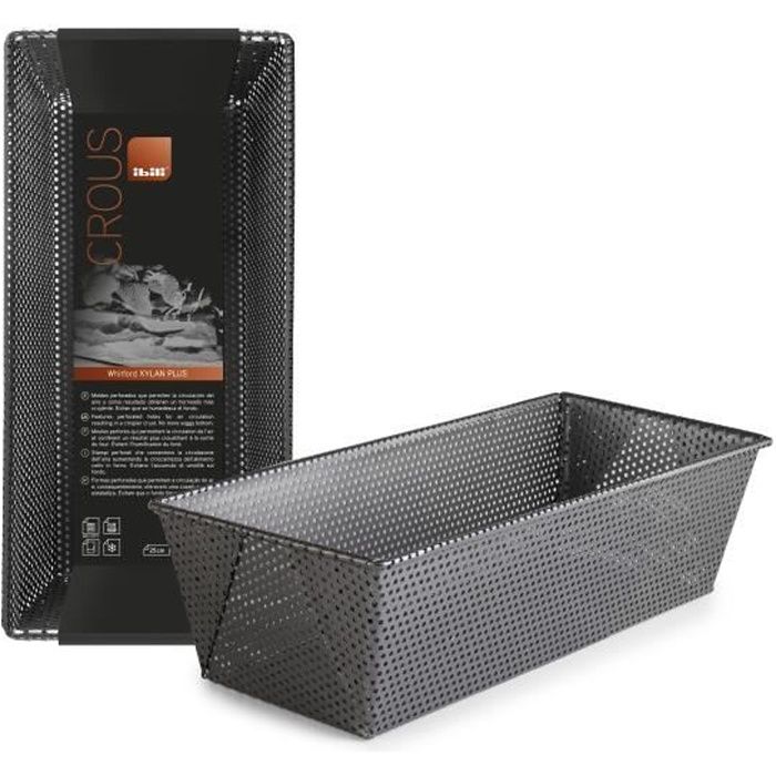 Kuchenform - ibili - 835125 - Schwarz - 25 cm - Antihaft-Stahl perforiert schwarz von Joom DACH