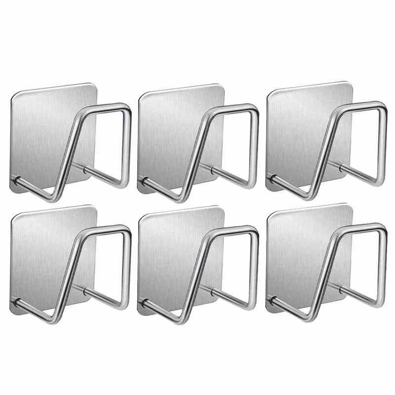 Küche Edelstahl Waschbecken Schwämme Halter Selbstklebende Ablauf Trocknen Rack Küche Wand Haken Zubehör Lagerung Organizer 6Pcs von Joom DACH