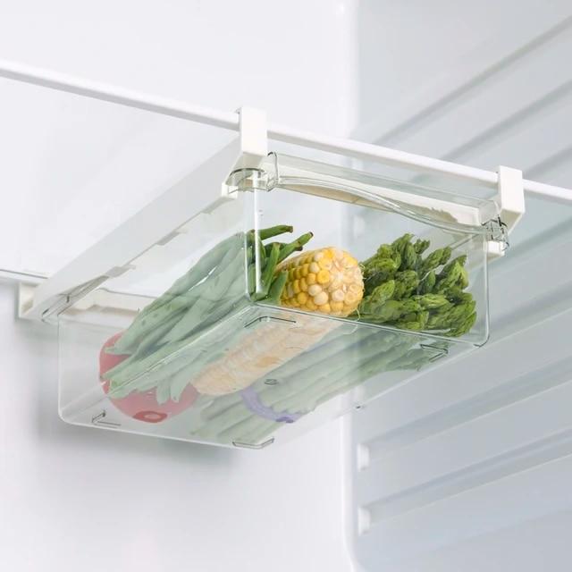 Küche Kühlschrank Organizer Transparent Obst Ei Lebensmittel Lagerung Rack Unter-regal Kühlschrank Lagerung Box Küche Organizer weiß von Joom DACH