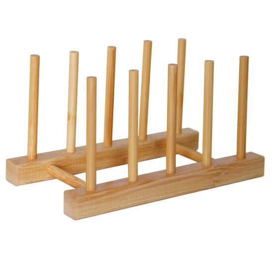 Küche Lagerung Rack Bambus Anti-skid Platte Topf Deckel Schüssel Schüssel Trocknen Halter Organisation Schneiden Bord Entwässerung Stehen C von Joom DACH