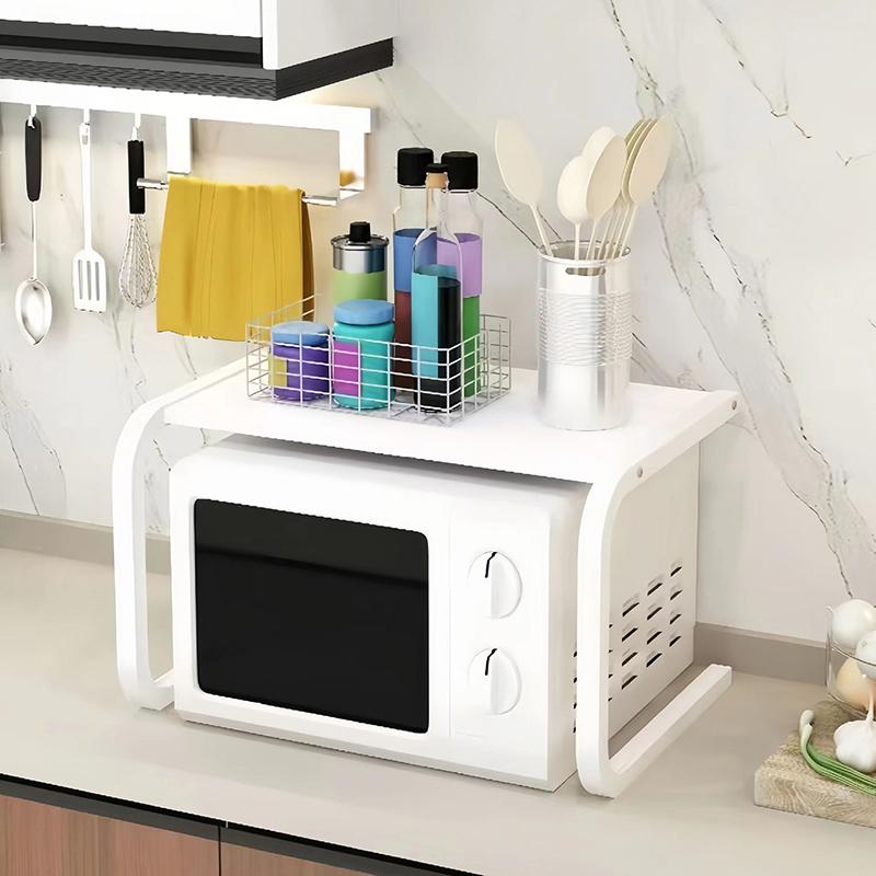 Küchen Backofenrost Haushalt Mehrschichtiges Lagerregal Organizer-Regal Metallhalterung Große Kapazität Mikrowellenregal weiß von Joom DACH