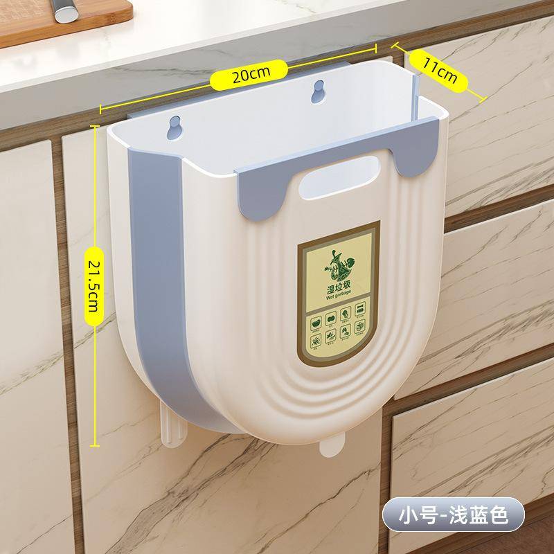Küchen-Mülleimer, zusammenklappbarer Haushalts-Schranktür-Wandbehang, Aufbewahrungsbehälter, ziehender Mülleimer, Küchenabfall-Müllkorb von Joom DACH