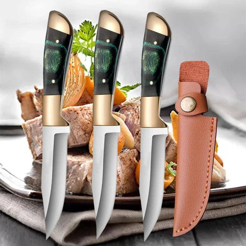Küchenmesser Fleischerbeil Mongolisches Fleischschneide-Handmesser Edelstahl Metzger-Ausbeinmesser Gemüse-Obstmesser 1Pcs With Cover rot von Joom DACH