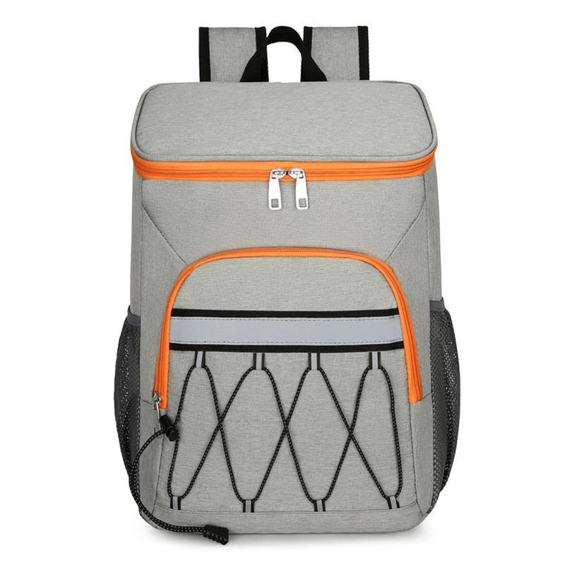 Kühlrucksack, auslaufsicher, isolierter Lunch-Rucksack für Damen und Herren, Strand, Camping, Picknick, Angeln orange/grau von Joom DACH