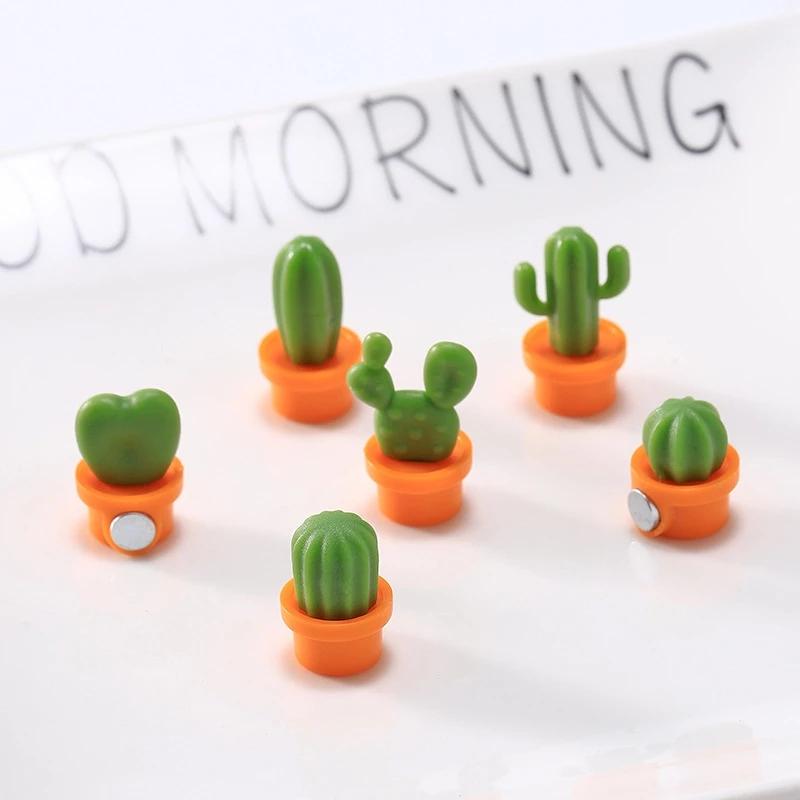 Kühlschrankmagnet mit Kaktus-Motiv, magnetischer Aufkleber, 3D, süße Sukkulentenpflanze, Nachrichtentafel, Erinnerung, Heimdekoration, Küche orange von Joom DACH