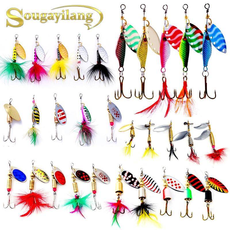 Künstliche Metall Löffel Angeln Köder 30Pcs Spinner Metall Angeln Köder Löffel Angeln Haken Köder 30Pcs Lures&Box von Joom DACH