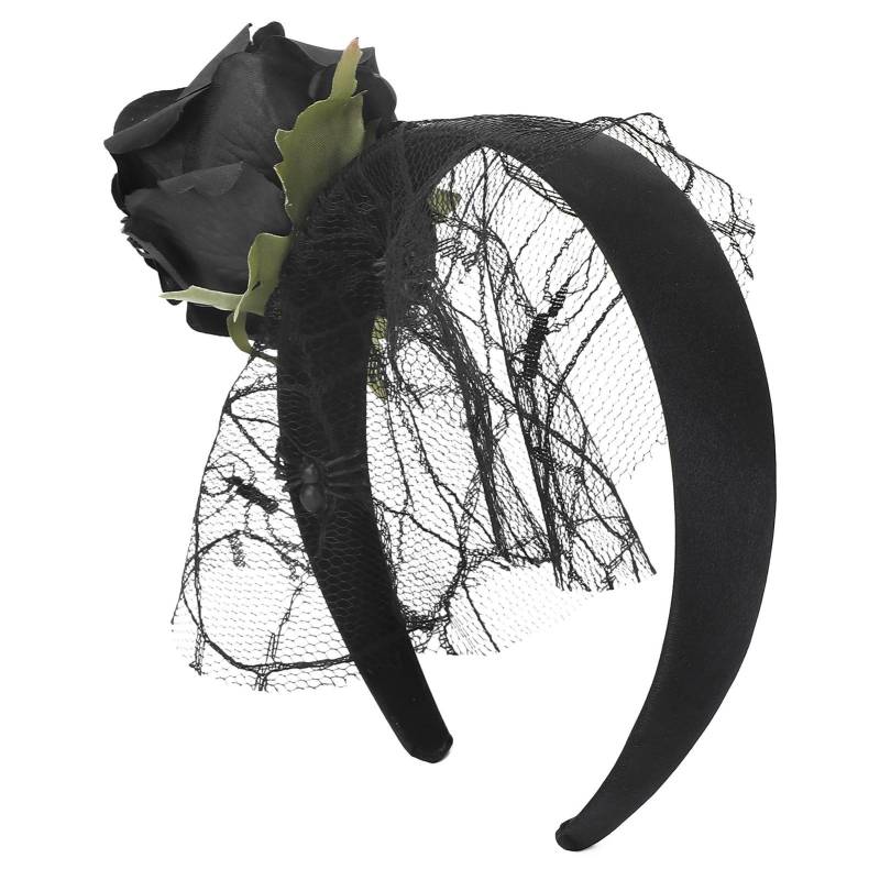 Künstliches Rosen-Stirnband Gaze Mädchen Exquisites Haarband Kostümzubehör für Halloween Cosplay von Joom DACH