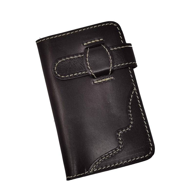 Kuh Leder Schlüssel Fall Gürtel Stich Handarbeit Echtes Leder Schwarz [HNZ] Herren hlkc-003A schwarz von Joom DACH