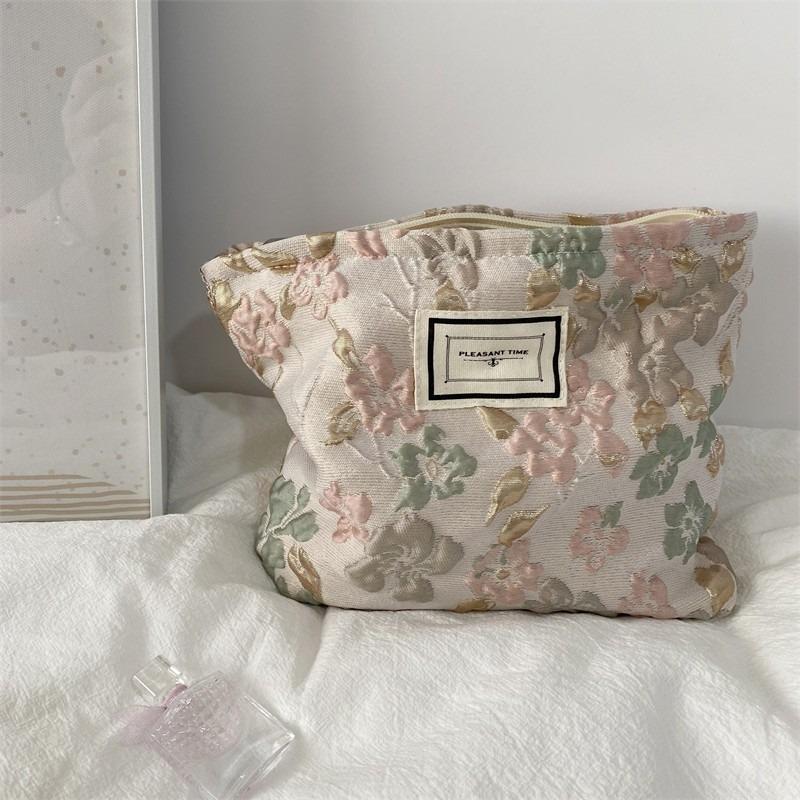 Kulturbeutel mit großem Fassungsvermögen für Damen, Clutch, Kosmetiktasche, multifunktionale, tragbare Make-up-Tasche, Kosmetik-Organizer, Aufbewahrungstasche rosa von Joom DACH
