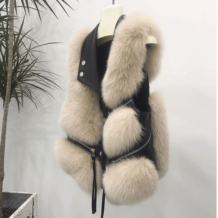 Kunstpelz Winter kurze Weste Jacke für Damen warmer Mantel XL khaki von Joom DACH