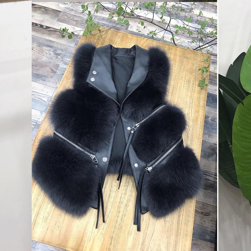 Kunstpelz Winter kurze Weste Jacke für Damen warmer Mantel XL schwarz von Joom DACH