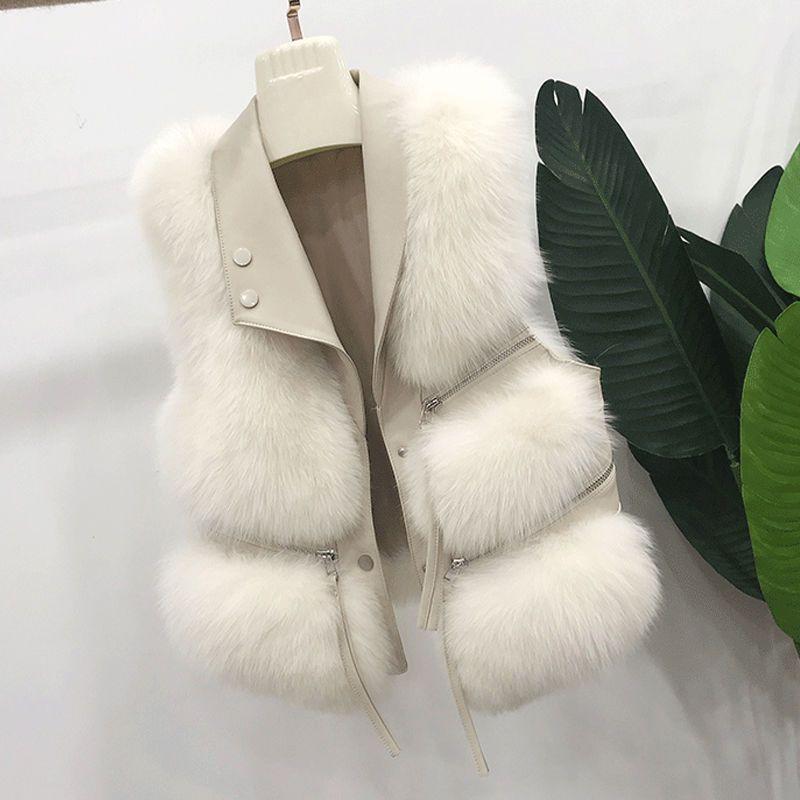 Kunstpelz Winter kurze Weste Jacke für Damen warmer Mantel XL von Joom DACH