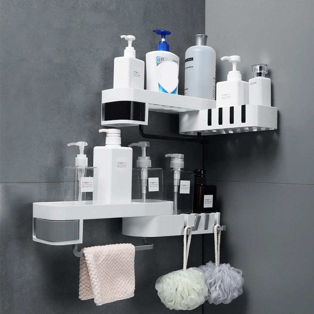 Kunststoff-Badezimmer-Küchen-Ecklagerregal-Organizer-Duschregal schwarz Kunststoff-Badezimmer-Küchen-Ecklagerregal-Organizer-Duschregal schwarz von Joom DACH