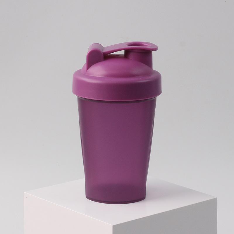 Kunststoff-Handshake-Becher, 400 ml, Proteinpulver-Becher, Shake-Becher, Milchshake-Becher, Sport-Proteinpulver-Mischbecher 400ml violett von Joom DACH