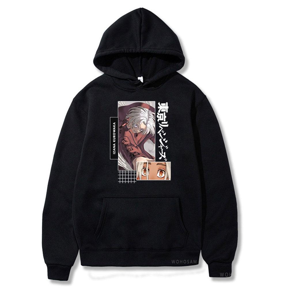 Kurokawa Izana Grafik bedruckt mit Kapuze Tokyo Revengers Anime Streetwear Herren Damen Zip Up Hoodies Harajuku Sweatshirt Zip Jacke XXL schwarz von Joom DACH