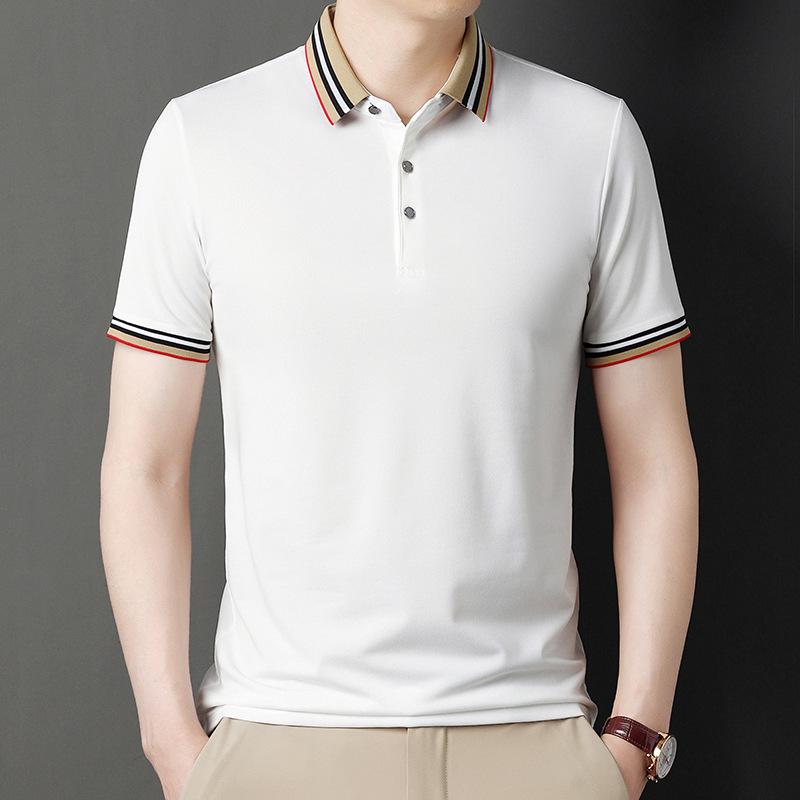 Kurzarm T-Shirt Herren T-Shirt Sommer Neu Business Dünn Halbarm Oberteil Poloshirt Herren T-Shirt XL von Joom DACH