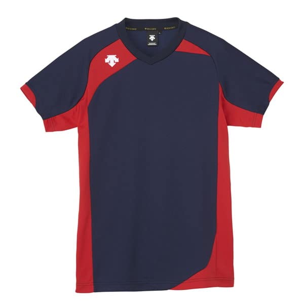 Kurzarm Volleyball Classic Sweat Practice NVY XO [DESCENTE] T-Shirt, Saugfähig, Unisex, Herren, Damen, (DSS-4720B) von Joom DACH