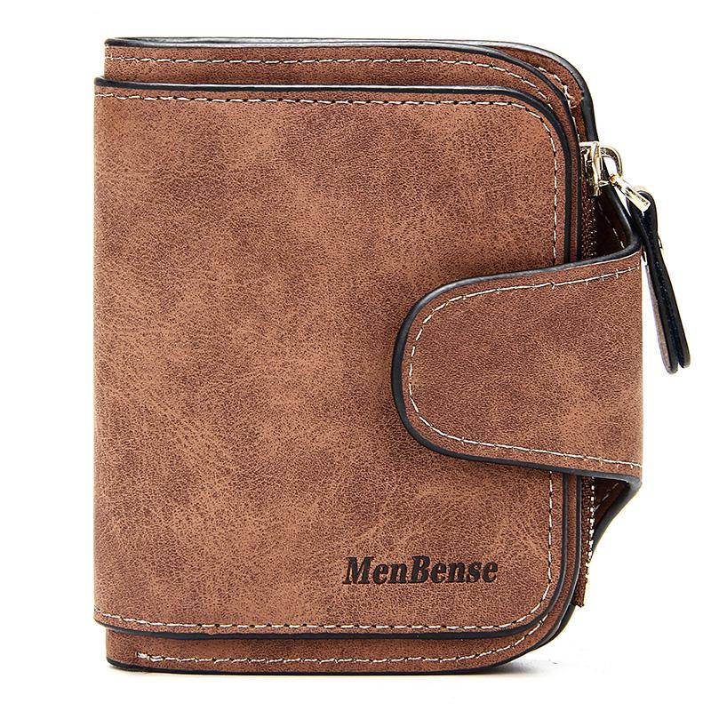 Kurze Clutch-Geldbörse aus PU-Leder für Damen, mit Reißverschluss, Münzgeldbörse, mehreren Fächern, Kartenhalter braun Kurze Clutch-Geldbörse aus PU-Leder für Damen, mit Reißverschluss, Münzgeldbörse, mehreren Fächern, Kartenhalter braun von Joom DACH