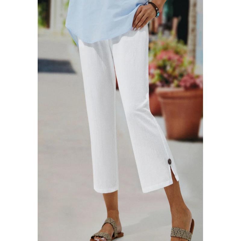 Kurze Hosen Elastischer Bund Freizeithosen für Damen S weiß von Joom DACH