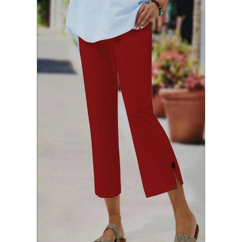 Kurze Hosen Elastischer Bund Freizeithosen für Damen XXL dunkelrote von Joom DACH