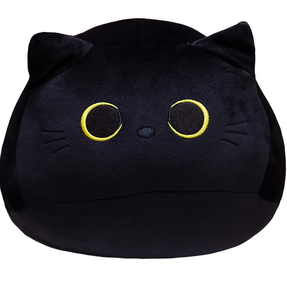 Kuschelkissen Plüschpuppe Süße Katze Stofftier Plüsch Geschenk 55cm 0.55kg schwarz von Joom DACH