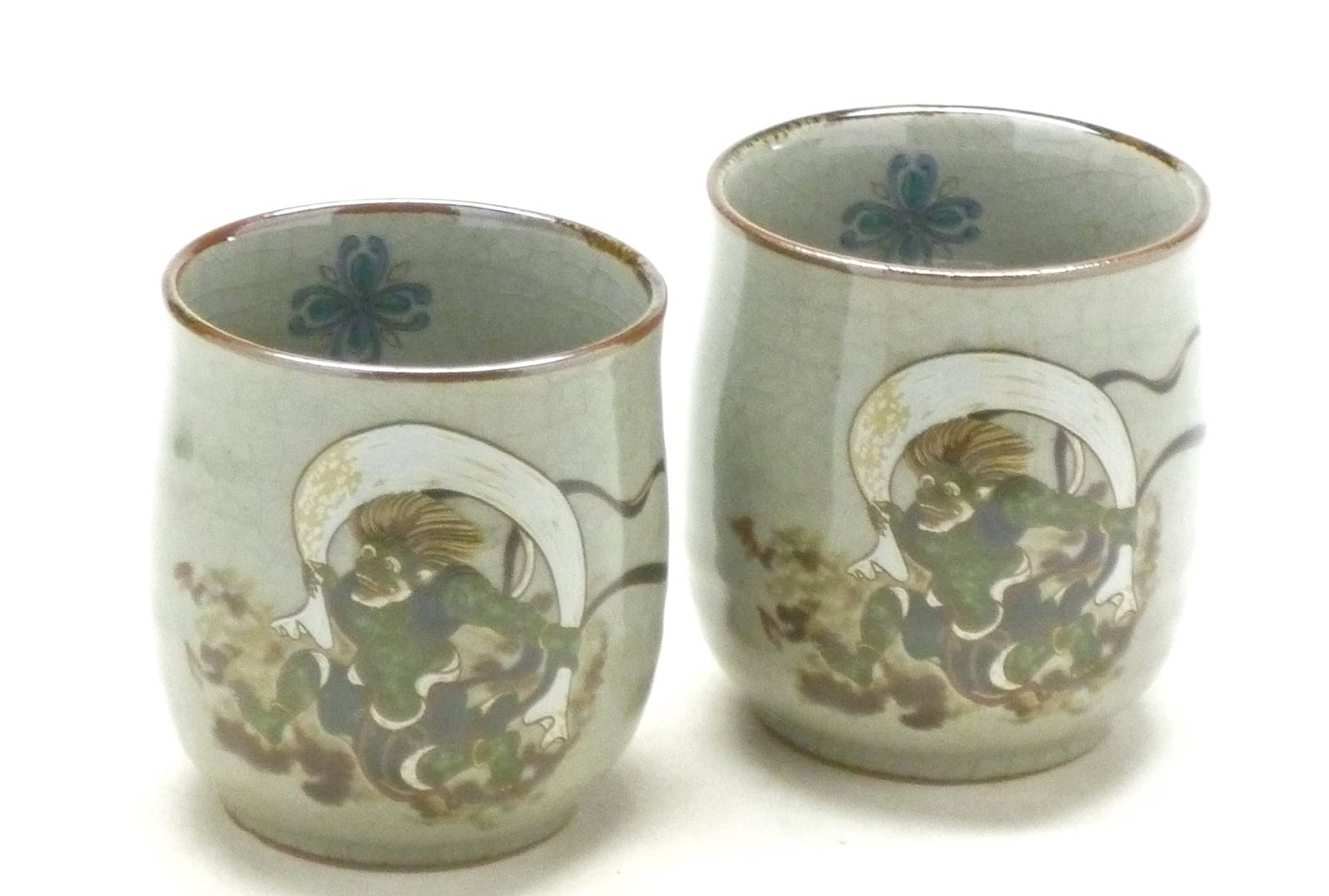 Kutani Windgott und Mittlerer 2-teilig [Paar-Teetasse] Raijin, Bild, Keramik, 170ml, 180ml, von Joom DACH