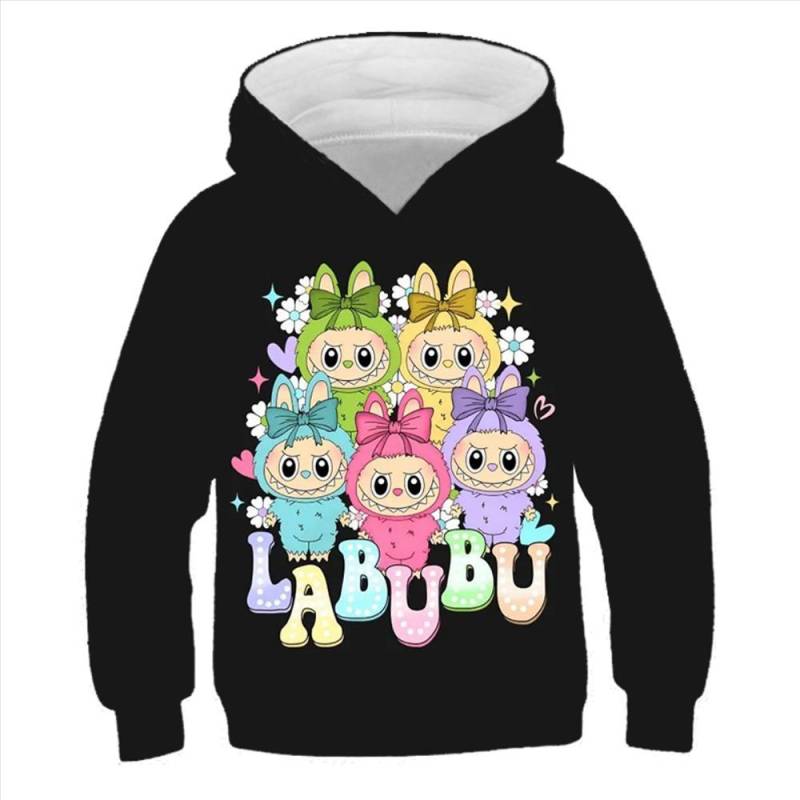 LABUBU Anime 3D Gedruckter Kinder Hoodie Herbst Und Winter Jungen Mädchen Langarm Pullover Kinderkleidung 140 von Joom DACH