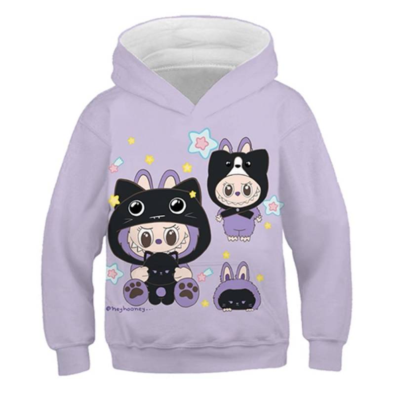 LABUBU Anime 3D Gedruckter Kinder Hoodie Herbst Und Winter Kinderpullover Junge Mädchen Lange Ärmel Pullover Kinderkleidung 130 von Joom DACH