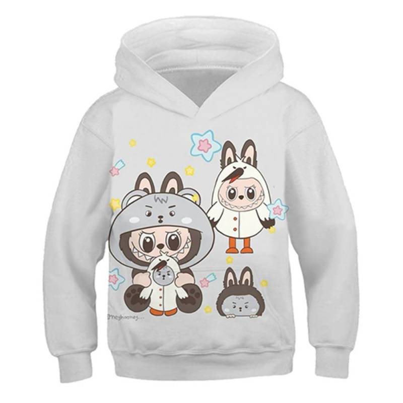 LABUBU Anime 3D Gedruckter Kinder Hoodie Herbst Und Winter Kinderpullover Junge Mädchen Lange Ärmel Pullover Kinderkleidung 160 von Joom DACH