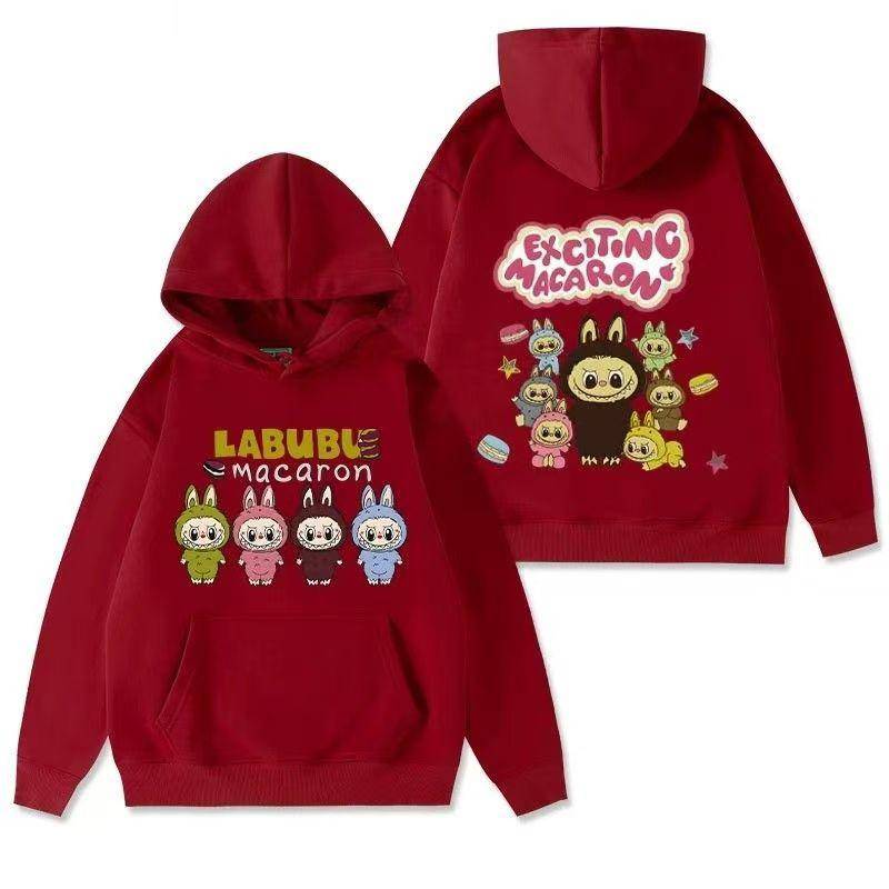 LABUBU Muster 3D Gedruckter Kinder Hoodie Herbst Und Winter Kinder Jungen und Mädchen Pullover Lange Ärmel Kleidung 140 braun von Joom DACH