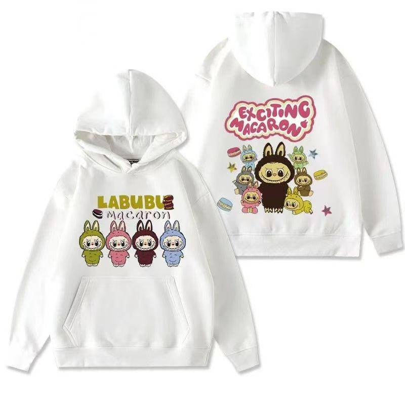 LABUBU Muster 3D Gedruckter Kinder Hoodie Herbst Und Winter Kinder Jungen und Mädchen Pullover Lange Ärmel Kleidung 160 weiß von Joom DACH