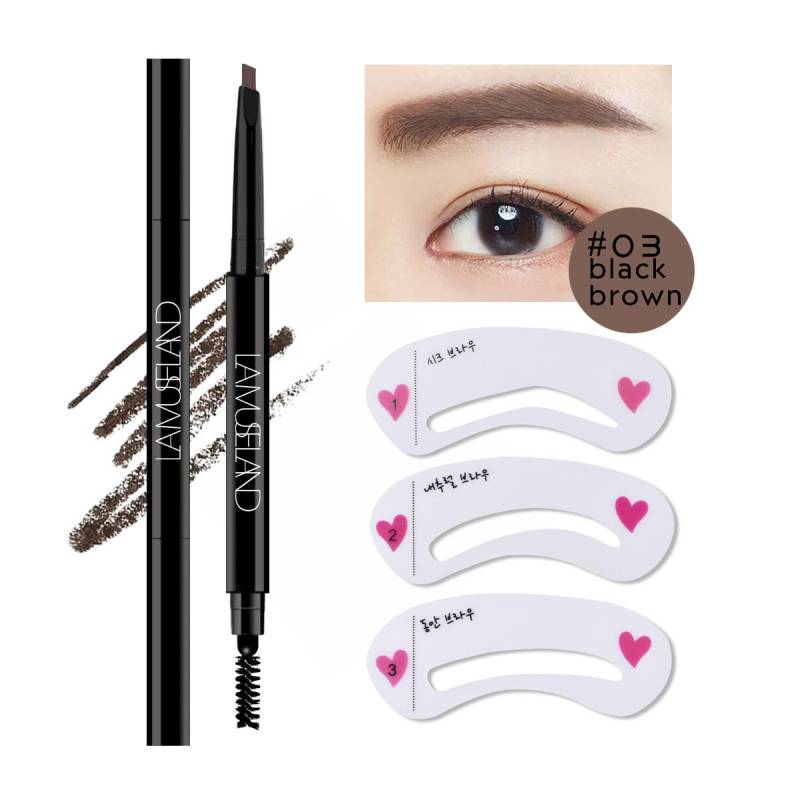LAMUSELAND 5 Farben Langlebiger wasserfester doppelköpfiger Augenbrauenstift von Joom DACH