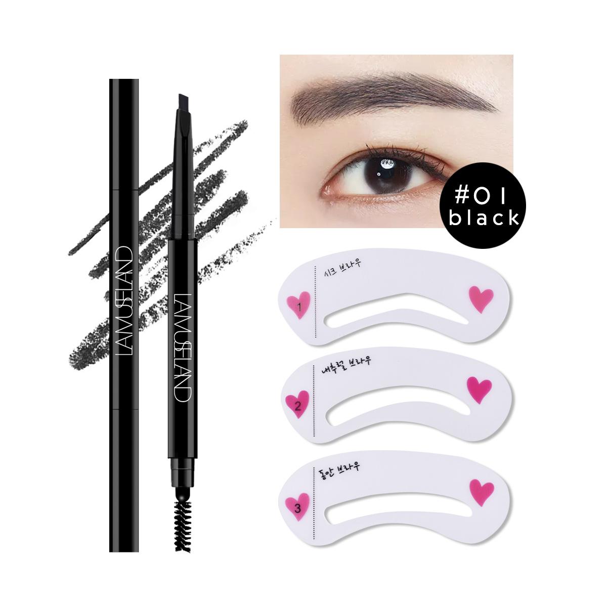 LAMUSELAND 5 Farben Langlebiger wasserfester doppelköpfiger Augenbrauenstift von Joom DACH