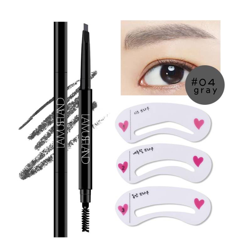 LAMUSELAND 5 Farben Langlebiger wasserfester doppelköpfiger Augenbrauenstift von Joom DACH