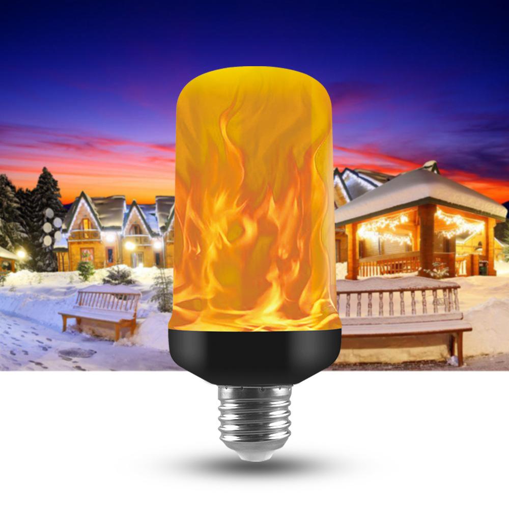 LED 7W Simulation Dynamisches Flammenlicht Dekorative Atmosphäre Schwerkraftsensorbirne Vier-Modus Weihnachtsdekoratives Licht Atmosphärenlicht Nachtlicht 1Pcs von Joom DACH