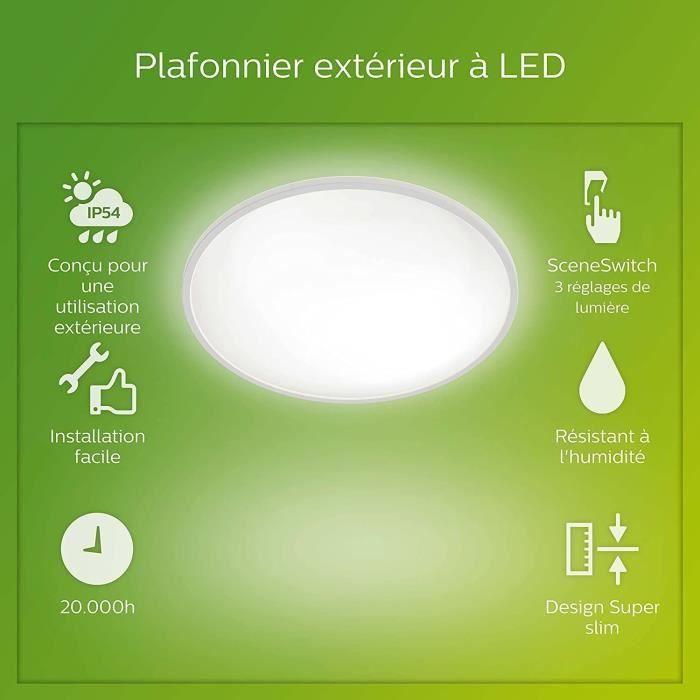 LED Deckenleuchte PHILIPS SuperSlim - 15W - Weiß - IP54 weiß von Joom DACH